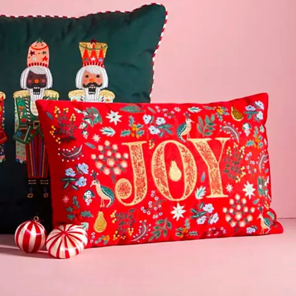 Rifle Paper Co x Anthropologie Joy Pillow - Picture 1 of 13